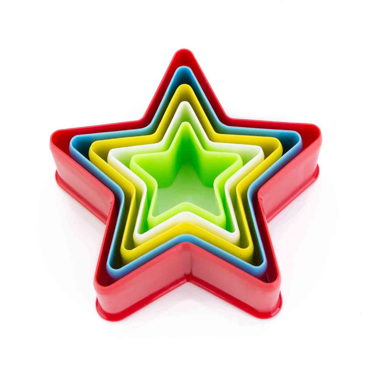 Imagem de Cortador em Plástico Estrela 5pçs  FT081 - SILVER